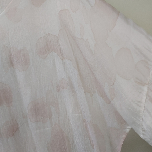 Via Veneto 🤍Made in Italy🤍 Silk Blend Flowy Boho Top ~ Size L - Picture 6 of 14